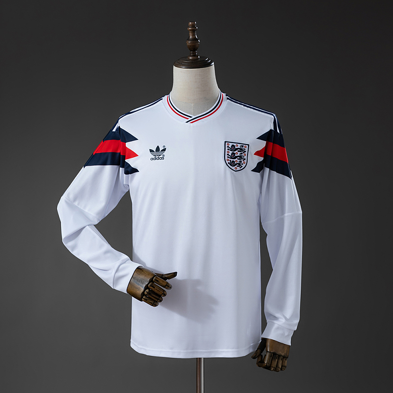 Camiseta retro de manga larga de Inglaterra de 1990 (tallas S-XXL)